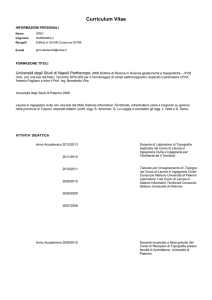 Curriculum Vitae - UNIPA-Portale della Didattica