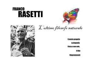 Franco Rasetti Filosofo Naturale