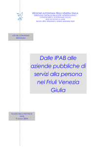 Dalle IPAB alle aziende pubbliche di servizi alla persona nel Friuli