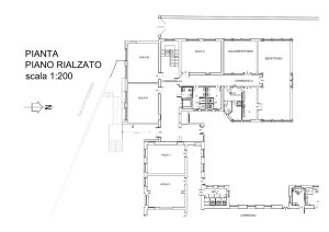 PIANTA PIANO RIALZATO scala 1:200