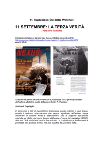 NEXUS rivista: 11 settembre – La Terza Verita - 911