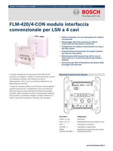 FLM‑420/4‑CON modulo interfaccia convenzionale per LSN a 4 cavi