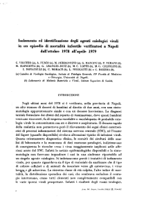 Isolamento ed identificazione degli agenti eziologici virali in un