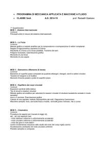 PROGRAMMA DI MECCANICA APPLICATA E