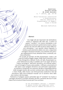 Analitica. Rivista online di studi musicali Micro-variazioni