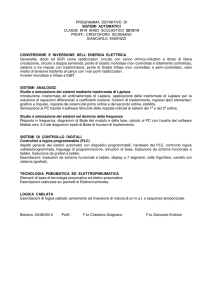 PROGRAMMA DEFINITIVO DI SISTEMI AUTOMATICI CLASSE IV H