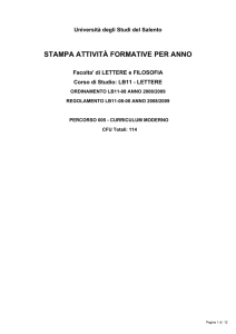 Manifesto degli Studi Lettere a.a. 2010/2011