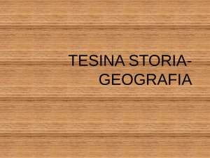 TESINA STORIA- GEOGRAFIA