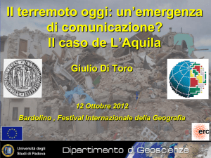 2009 - Dipartimento di Geoscienze