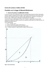 Curva di Lorenz e indice di Gini