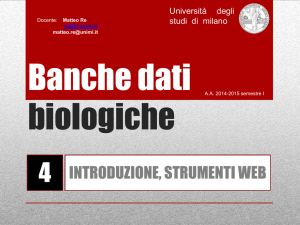 Banche dati biologiche - Home di homes.di.unimi.it