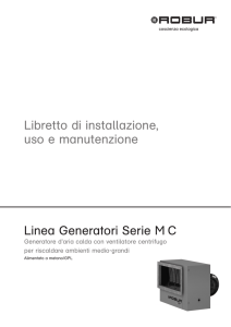 Linea Generatori Serie M C Libretto di installazione, uso e