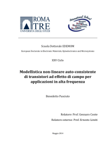 Modellistica non-lineare auto-consistente di transistori ad effetto di