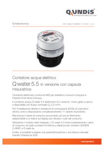 Contatore acqua elettrico Q water 5.5 in versione con capsula