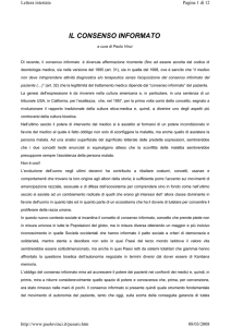 IL CONSENSO INFORMATO - STUDIO LEGALE PAOLO VINCI