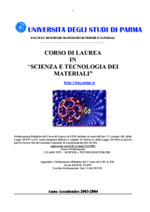 Università di Parma- Facoltà di Scienze MM