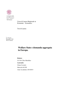 Welfare State e domanda aggregata in Europa.