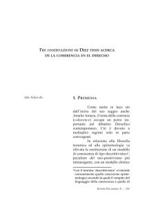 Tre Osservazioni su Diez tesis acerca de la coherencia en el derecho