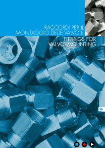 fittings for valves mounting raccordi per il