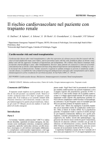 Il rischio cardiovascolare nel paziente con trapianto