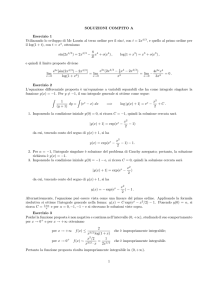 SOLUZIONI COMPITO A Esercizio 1 Utilizzando lo sviluppo di Mc