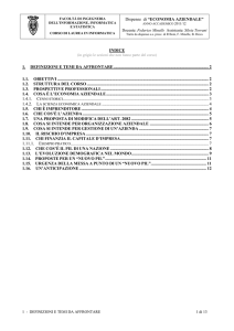 Dispense di “ECONOMIA AZIENDALE” INDICE 1