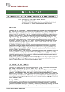 K O L A ` 9 5 - Gruppo Orobico Minerali