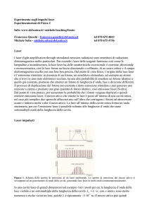 Esperimento sugli impulsi laser Esperimentazioni di Fisica 2 Info