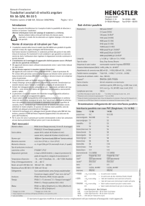 Trasduttori assoluti di velocità angolare RA 58-S/M, RA