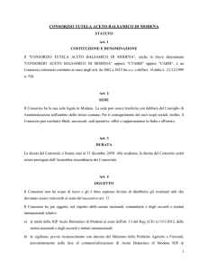 Statuto del Consorzio - Consorzio Tutela Aceto Balsamico di Modena