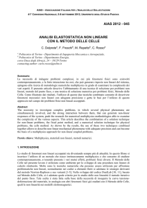 aias 2012 - 045 analisi elastostatica non lineare con il metodo delle