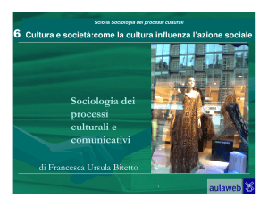 Cultura e società:come la cultura influenza l`azione sociale