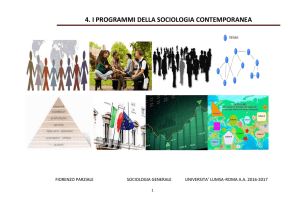 4. i programmi della sociologia contemporanea