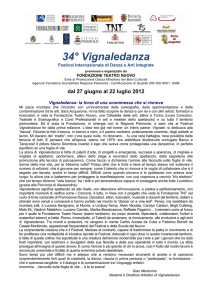 34° Vignaledanza - Torino Spettacoli