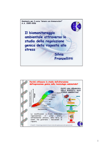 Il biomonitoraggio ambientale attraverso lo studio della regolazione