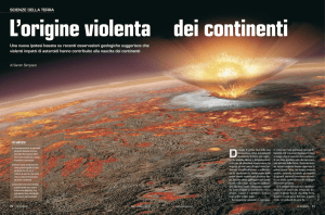 L`origine violenta dei continenti