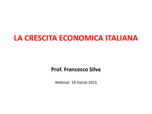 LA CRESCITA ECONOMICA ITALIANA