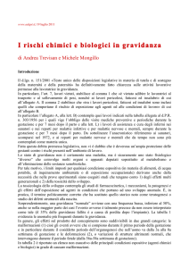 I rischi chimici e biologici in gravidanza