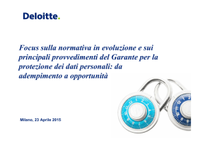 Seminario Privacy Deloitte 23 aprile