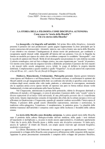 I. LA STORIA DELLA FILOSOFIA COME DISCIPLINA AUTONOMA