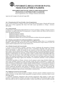 università degli studi di pavia facoltà di lettere e filosofia