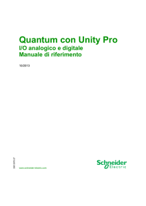 Quantum con Unity Pro - I/O analogico e digitale - Manuale di