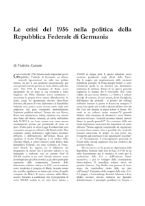 Le crisi del 1956 nella politica della Repubblica Federale di Germania