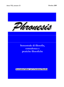 Semestrale di filosofia, consulenza e pratiche filosofiche