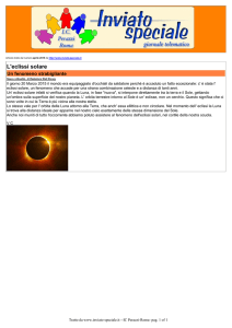 Articolo L`eclissi solare tratto da inviato