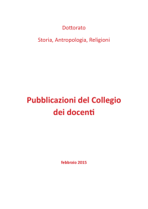 Pubblicazioni docenti - Dipartimento Storia Culture Religioni