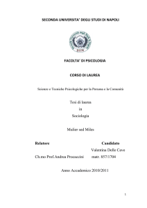 SECONDA UNIVERSITA` DEGLI STUDI DI NAPOLI FACOLTA` DI