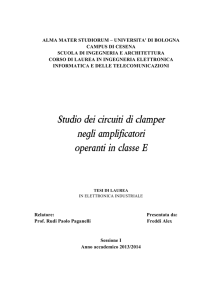 Studio dei circuiti di clamper negli amplificatori operanti in classe E