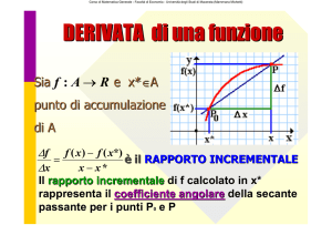 DERIVATA di una funzione