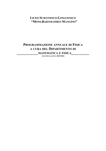 programmazione fisica - LICEO SCIENTIFICO MONS